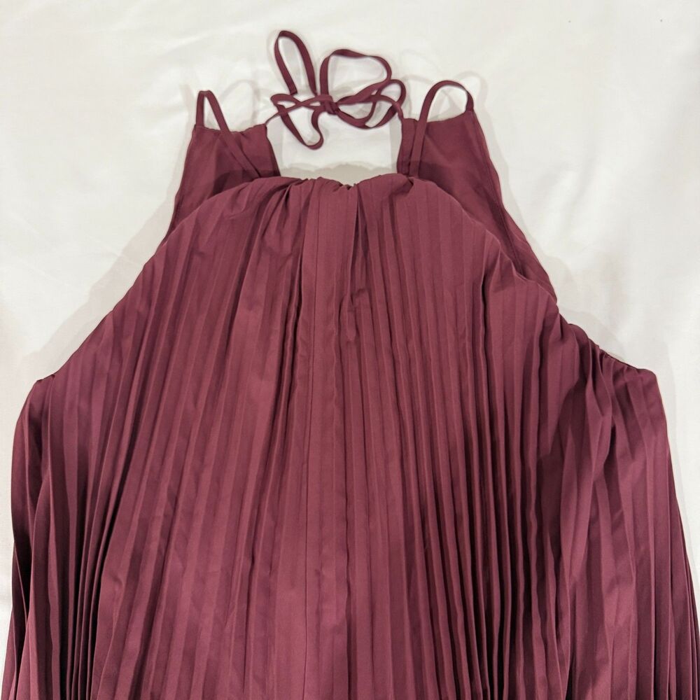 HALARA NWOT Breezeful Plissé Halter Tie-Back Sleeveless Maxi Dress - Size Small - Picture 5 of 14